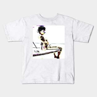 Tatoo babe sunbath Kids T-Shirt